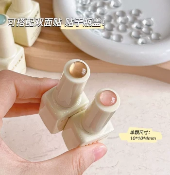 Mini Glass Nail Color Swatch Cards, High-Transparency Round Bead Nail Art Tools for Gel Polish Display
