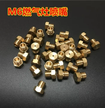 Gas Stove Nozzle Head 6mm Diameter for Converting LPG to Natural Gas, Integrated Stove Gas Outlet Accessory (Copper)