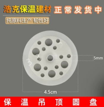 Insulation Ceiling Disc for Roof and Wooden Wall Mounting with Self-Tapping Screws, Plastic and Metal Washers