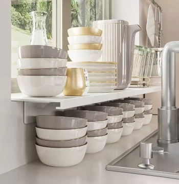 Multi-Function Kitchen Window Sill Extension Board, Countertop Widening Rack, No-Drill Corner Storage Shelf for Balcony