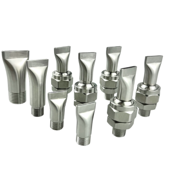 Stainless Steel Duckbill Air Blow Nozzle, Adjustable Universal Flat Air Jet, Slit-Type Industrial Cooling and Cleaning Water Spray Nozzle