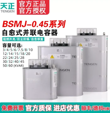 TENGEN BSMJ0.45 Self-Healing Low-Voltage Shunt Power Capacitor 450V Three-Phase Reactive Power Compensation