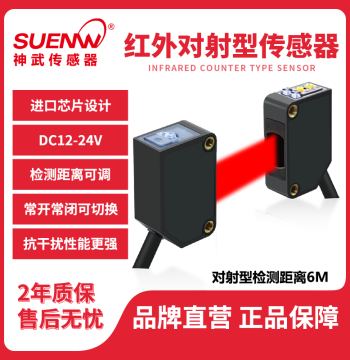 Shenwu Infrared Through-Beam Photoelectric Switch Sensor 2m/6m Detection Distance NO/NC EW-T61/EWT81