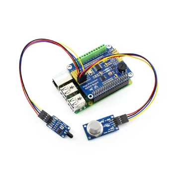 Waveshare Raspberry Pi 4 Model B / 3B+ Expansion Board Module, High-Precision AD/DA Converter Development Board