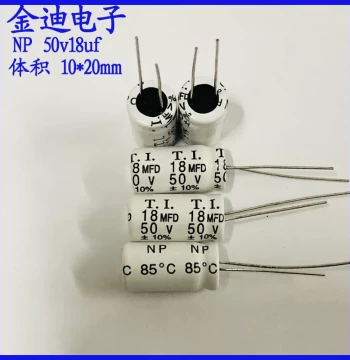 18uF 50V USA T.I. Audio Crossover NP Non-Polarized Electrolytic Capacitor 50V 18uF I