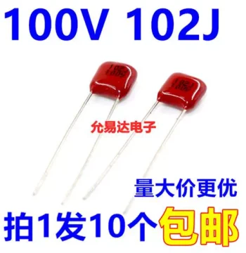 CBB 100V 102J 1000pF Metal Film Capacitor Non-Polarized (10 pcs for $2 with free shipping) $55/K