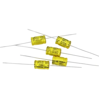 Crossover Non-Polarized Capacitor 4.7uF 100V Tweeter Filter Crossover Fixed Horizontal Aluminum Electrolytic Capacitor