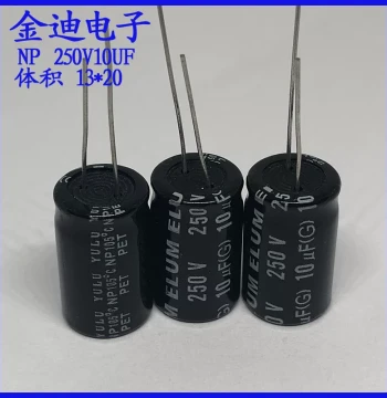 Original Genuine Audio Crossover NP Non-Polarized Aluminum Electrolytic Capacitor 250V 10µF 13x20mm