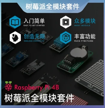 Raspberry Pi 4 Model B Python Programming Linux Development Board Learning Kit 8GB