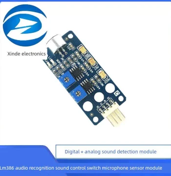 Digital + Analog Sound Detection Module LM386 Audio Recognition Voice-Controlled Switch Microphone Sensor Module