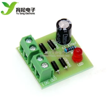 1N4007 Bridge Rectifier AC to DC Power Converter, Full-Wave Rectifier Circuit Board Kit (Discrete Components)