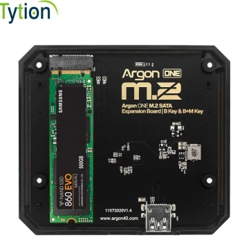 Raspberry Pi 4B Development Board SSD Expansion Board M.2 SATA NVMe Argon One V2 Bottom Case