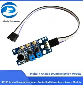 Digital + Analog Sound Detection Module LM386 Audio Recognition Voice-Controlled Switch Microphone Sensor Module