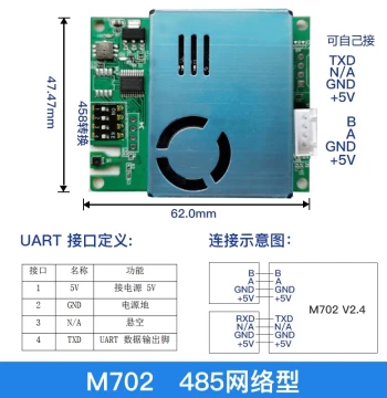 7-in-1 Environmental Sensor Detector for Air Quality, PM2.5, PM10, Temperature, Humidity, CO2, Formaldehyde, and TVOC
