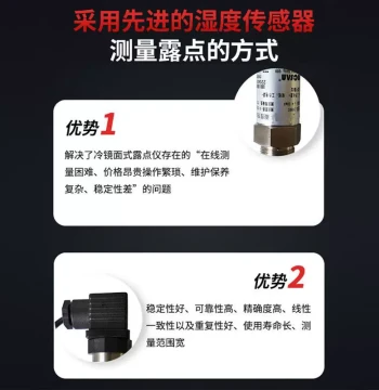 Temperature and Humidity Transmitter Industrial Grade Dew Point Condensation Detection Sensor Dew Point Meter