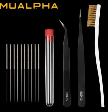 3D Printer Accessories MK8 E3DV6 Nozzle Cleaning Drill Stainless Steel Cleaning Needle Through-Hole Tool Kit