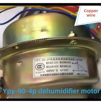 YPY-90-4P Capacitor-Run Motor for Fans, 90W High-Quality Copper-Wire Motor Dedicated to Model 1501 Dehumidifiers