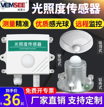 Industrial Light Intensity Sensor and Illuminance Meter with Temperature, Humidity, and Sunshine Duration Monitoring