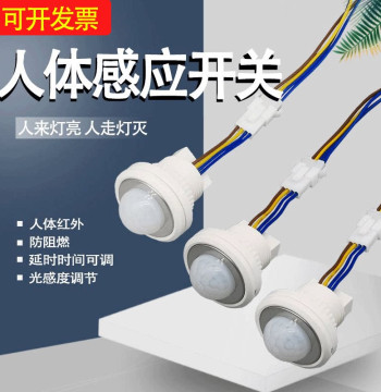 Infrared Human Body Sensor Module 12V Low-Voltage Switch, 24V/36V Recessed Radar Sensor Probe