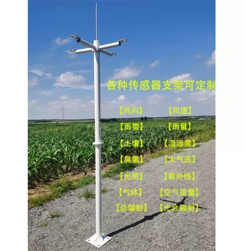 Agricultural Weather Station Pole Kit - Outdoor Wind Direction, Speed, Temp, Humidity & Light Sensor Mount