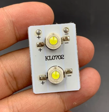 Aluminum Substrate LED Board Two LEDs in Parallel Cool White Light for DIY Applications
