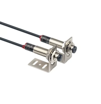 M12 Laser Through-Beam and Diffuse Reflective Photoelectric Switch Sensor, NPN 3-Wire 24V Normally Open, PNP Mirror Type