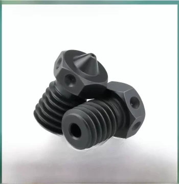 E3D V6 High-Quality Hardened Steel Nozzle and Tool Steel Nozzle, Black, Heat-Resistant, Wear-Resistant for Carbon Fiber Printing