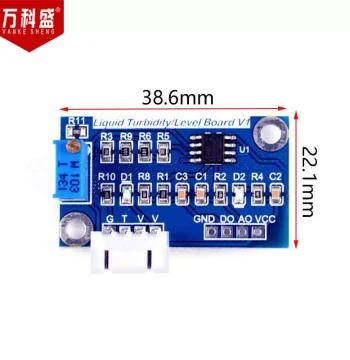 Liquid Level Sensor Liquid Surface Detection Water Level Monitoring Sensor Module with MCU Example Code
