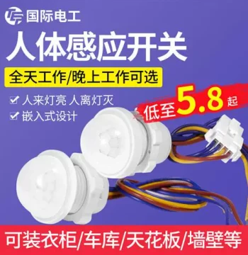 PIR Motion Sensor Switch, Auto On/Off for Entryways, 220V Infrared Detector Module