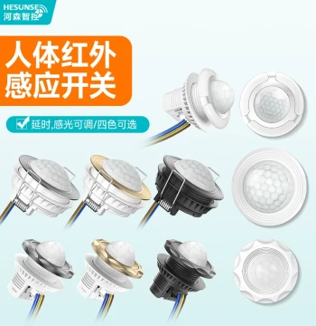 Human Infrared Induction Switch 220V Compact Module for Recessed Installation, Hallway Wardrobe Delay Light-Control Sensor