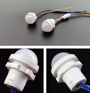 220V Infrared Compact Module, Human Body Induction Switch, Recessed Mount Probe for Hallways, Smart Delay Light and Sound