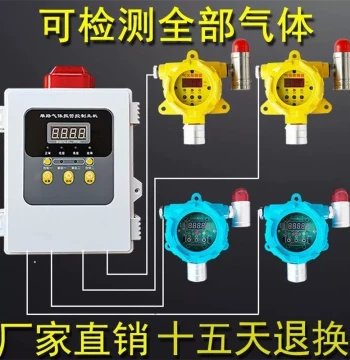 Gas Detection Alarm Instrument - Combustible Gas, Alcohol, Natural Gas, Toxic Oxygen, and Ammonia Leak Concentration Detector for Industrial Use