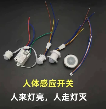 220V Infrared Human Body Sensor Switch Module, Recessed Installation Probe for Hallway, Smart Delay Light & Sound Control