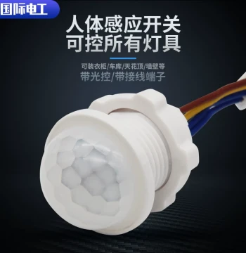 International Electrician 220V Infrared PIR Motion Sensor Switch Module with Recessed Probe for Smart Home and Hallway Lighting