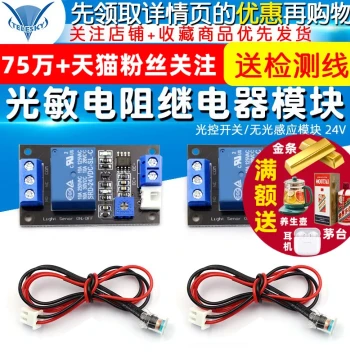 Photoresistor Relay Sensor Control Module, Light-Control Switch, No-Light Induction Module, 24V