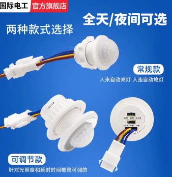 Infrared PIR Motion Sensor Switch for Hallways, 220V Home Smart Delay Probe Module