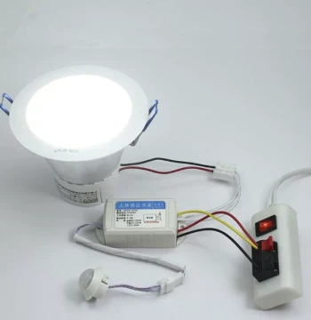 220V High-Power PIR Motion Sensor Switch Module with Surface/Flush Mount, Fire Emergency Override, and Delay Function