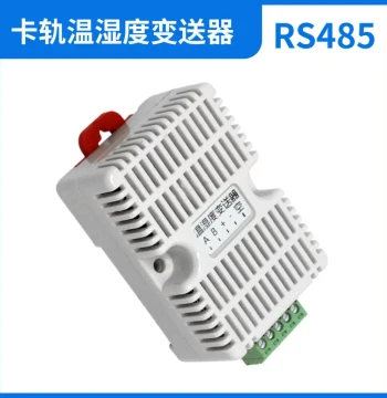 Industrial Grade Modbus Temperature and Humidity Sensor with DIN Rail Mount, RS485 Transmitter, and Alarm