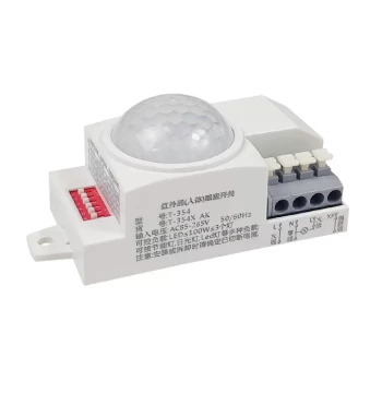 Wide Voltage Ceiling-Embedded Human Body Induction Switch with Adjustable Infrared Radar Sensor Module for Hotel Corridors