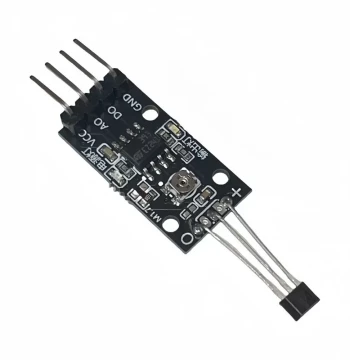 Linear Hall Effect Sensor Module High Sensitivity 1.4mV/G Analog Output for Magnetic Field Strength Detection and Switching