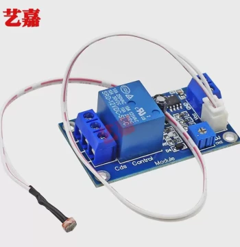 5V 12V 24V Photoresistor Automatic Light Control Relay Module with Brightness Adjustment and Light Sensor Switch