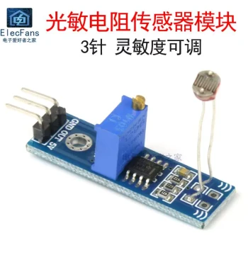 3-Pin Photoresistor 5516 Sensor Module - Light Detection Controller & Switch Board