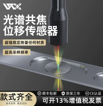 High-Precision Military-Grade Point Spectral Confocal Sensor for Large-Angle Laser Displacement and Transparent Thickness Measurement