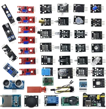 Arduino-Compatible Sensor Kit with 45 Modules (37+8) for Robotics Learning - Compatible with Raspberry Pi