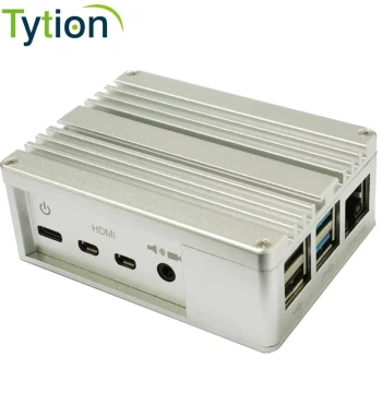 Raspberry Pi 4B Aluminum Alloy Case Metal Enclosure with Heat Sink Posts and Fan