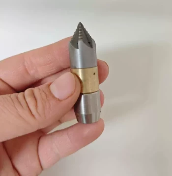 Mini 6-to-0G Rotating Nozzle 1/8" Internal Thread for Drain Cleaning, Sludge, Mud, and Grease Removal - Unbranded/Pipe Cleaner