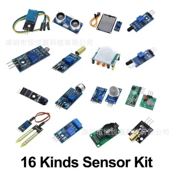 16-in-1 Sensor Kit Raspberry Pi MCU Development 16 Types of Smart Car Sensor Modules Learning Suite