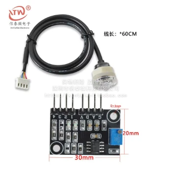 Liquid Level Sensor Module for Water Level Detection, Includes Microcontroller Example Code