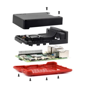 Raspberry Pi 5th Gen Dedicated Aluminum Alloy Case with Built-in Cooling Fan ARGON NEO Aluminum Chassis