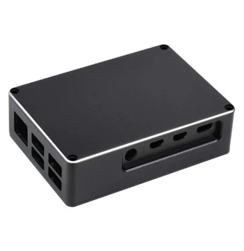 Waveshare Raspberry Pi 4 Dedicated Dual-Fan Cooling Case - Frosted Metal Chassis with Included Fans